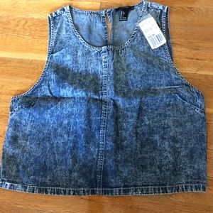 NWT acid wash crop top